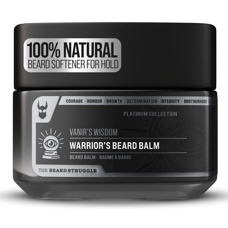 The Beard Struggle Warriors Beard Balm  Platinum Collection Vanirs Wisdom  NonGreasy LowHold Formula Luxurious CologneGrade Fragrances 100 Natural and PlantBased Ingredients  50g